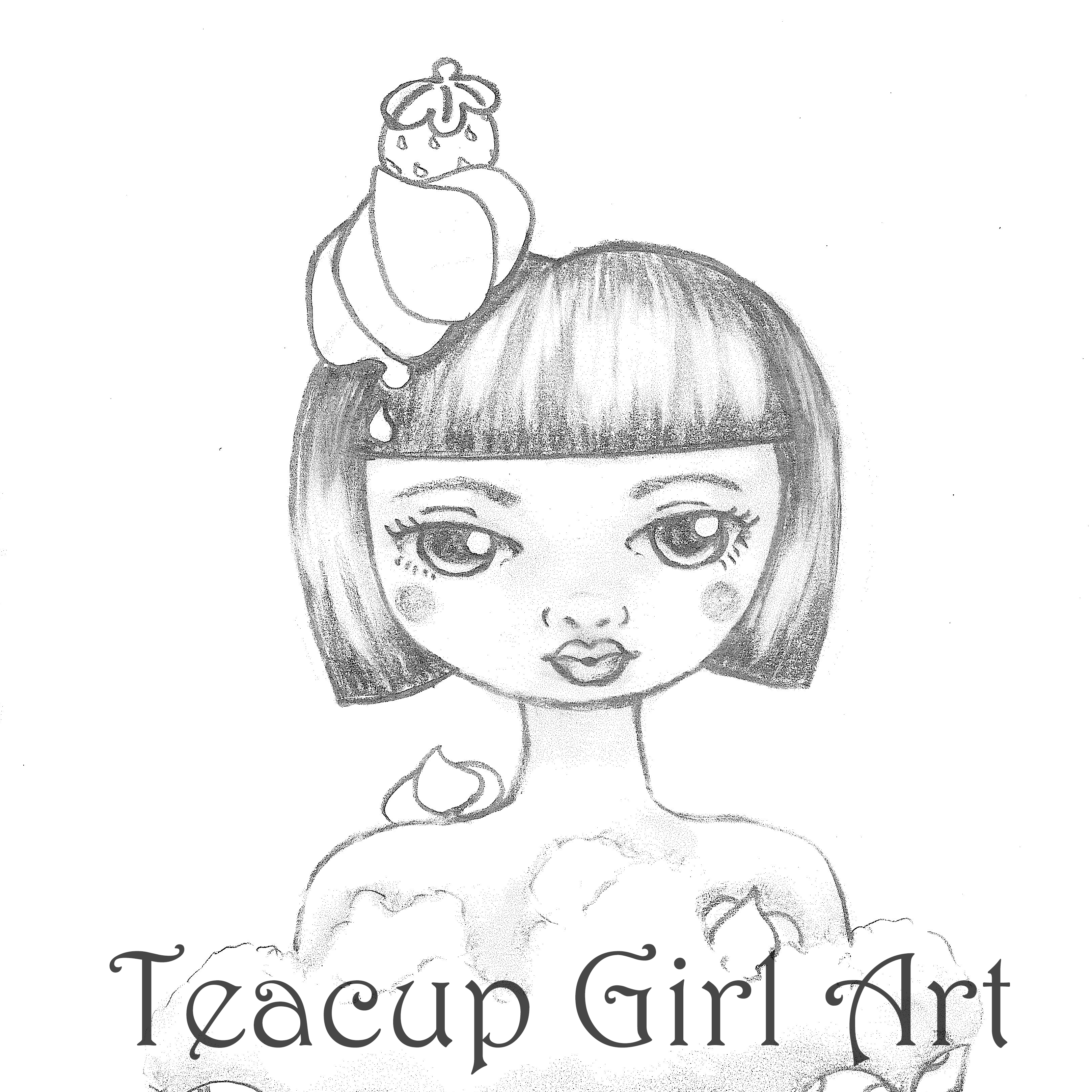 Teacup Girl Art
